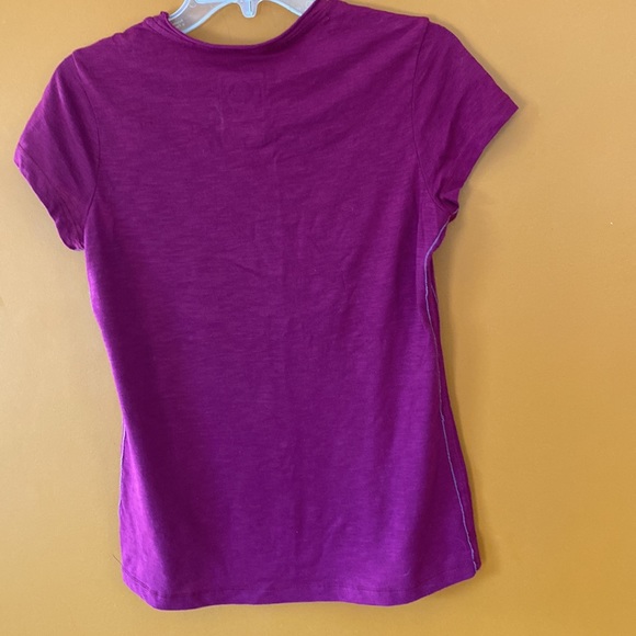 3/$15. Merona T-shirt in size XS made in Guatemala. Dark pink/plum in color. - Picture 2 of 5